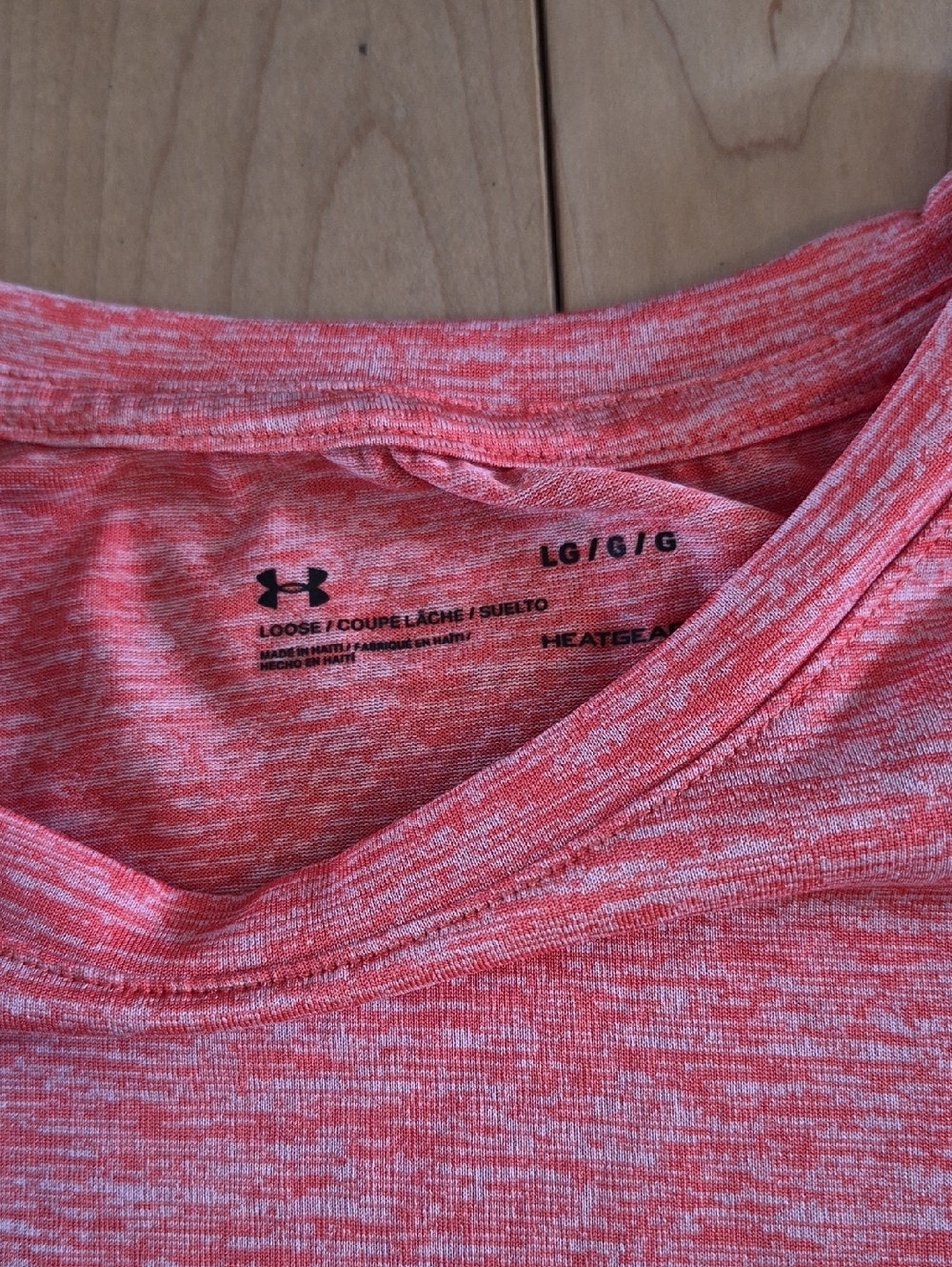 Under Armour Women's Size Large Orange Long-Sleeve Thin Performance Top - Picture 2 of 6